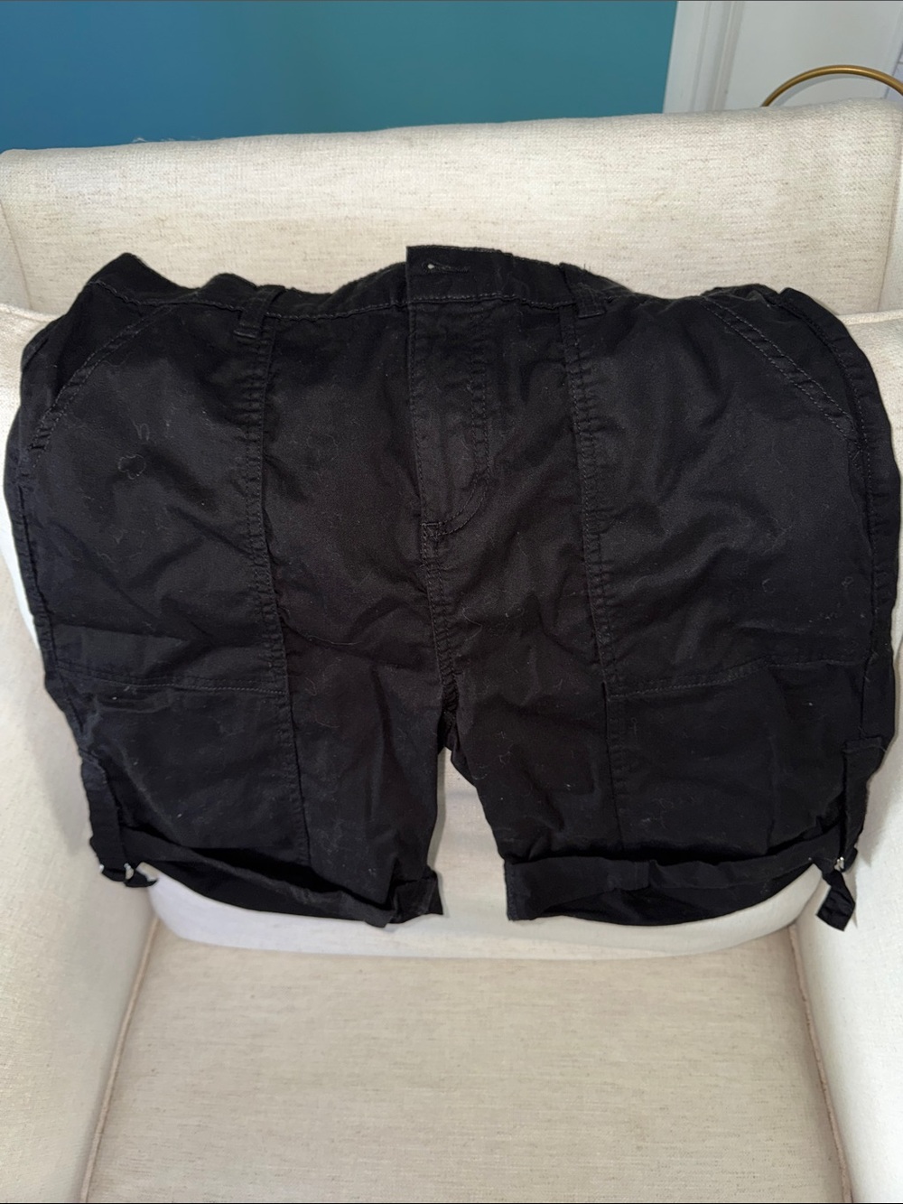 Tahari Black Cargo Bermuda Shorts